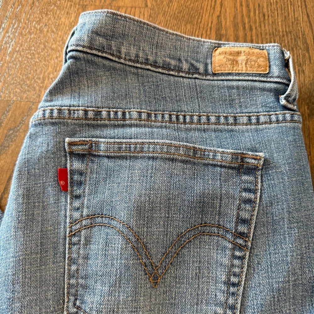 Levi's classic 505 Straight Leg Blue Jeans size 14S - Picture 4 of 10